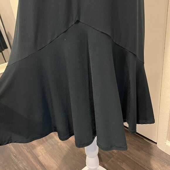 Dressbarn Collection Dark grey fancy dress with beaded collar, Size Small - Picture 4 of 8